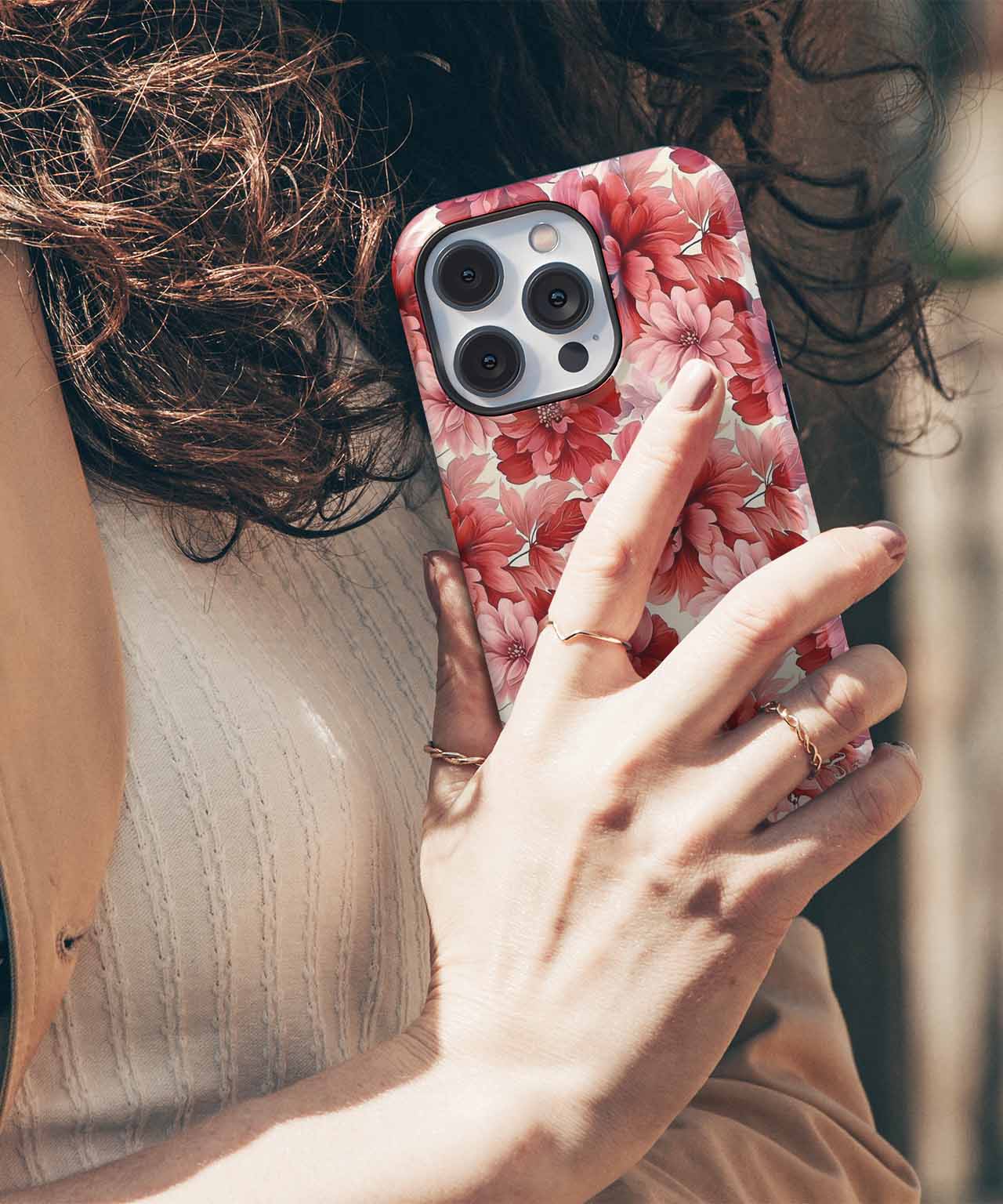 Bursting Blooms of Red Happiness iPhone case Case Cazify - Delivery Canada