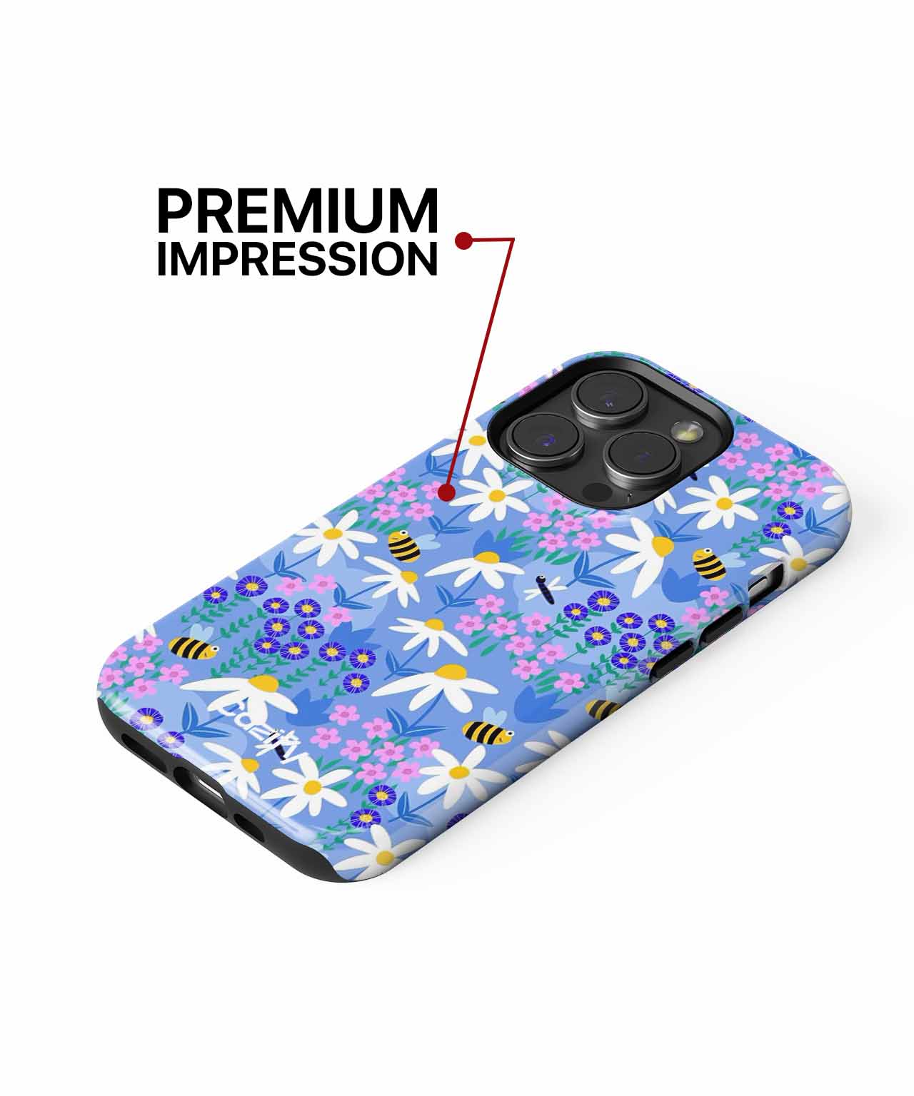 Buzzing Bee Paradise with Floral Delight iPhone case Case Cazify - Delivery Canada
