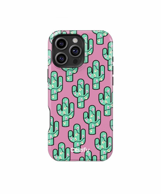 Cactus Party on a Pink Background iPhone case Case Cazify - Delivery Canada