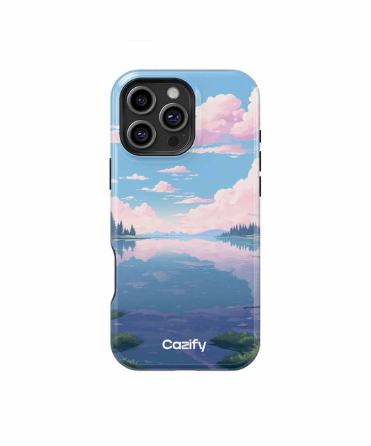 Calm Waters Reflecting Cotton Candy Clouds iPhone case Case Cazify - Delivery Canada