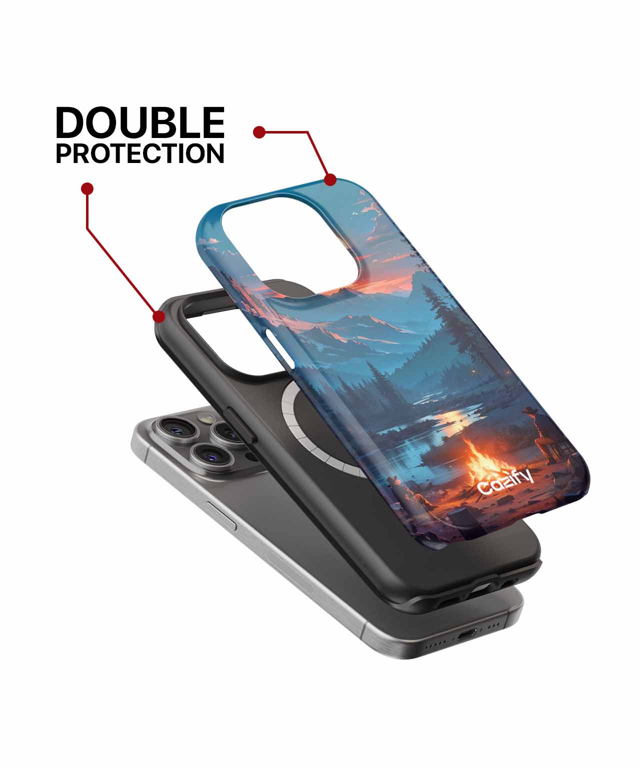 Campfire Tales Under the Moonlight iPhone case Case Cazify - Delivery Canada