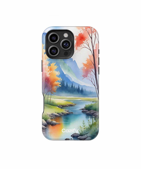 Charming Autumn Colors by the Stream iPhone case Case Cazify - Delivery Canada