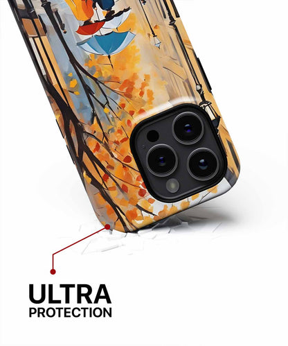Charming Autumn Stroll with Colorful Umbrellas iPhone case Case Cazify - Delivery Canada