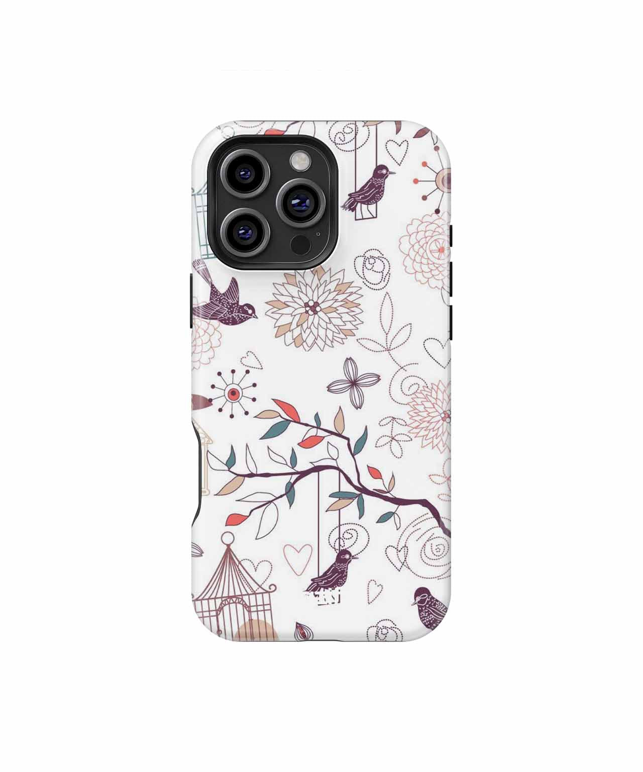 Charming Birds and Blooms Design iPhone case Case Cazify - Delivery Canada