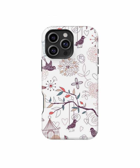 Charming Birds and Blooms Design iPhone case Case Cazify - Delivery Canada