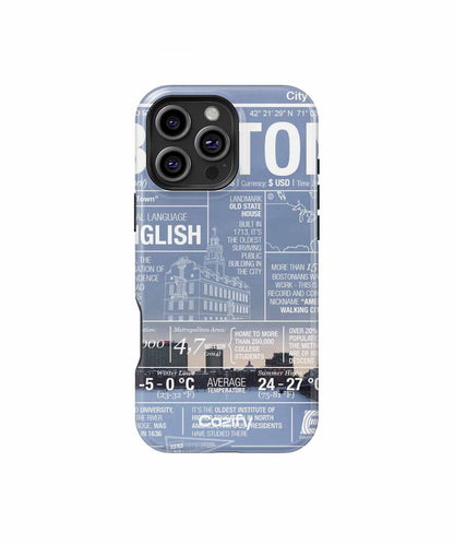 Charming Boston City Facts iPhone case Case Cazify - Delivery Canada