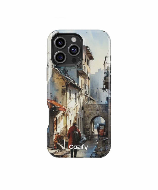 Charming Rainy Alleyway Adventure iPhone case Case Cazify - Delivery Canada