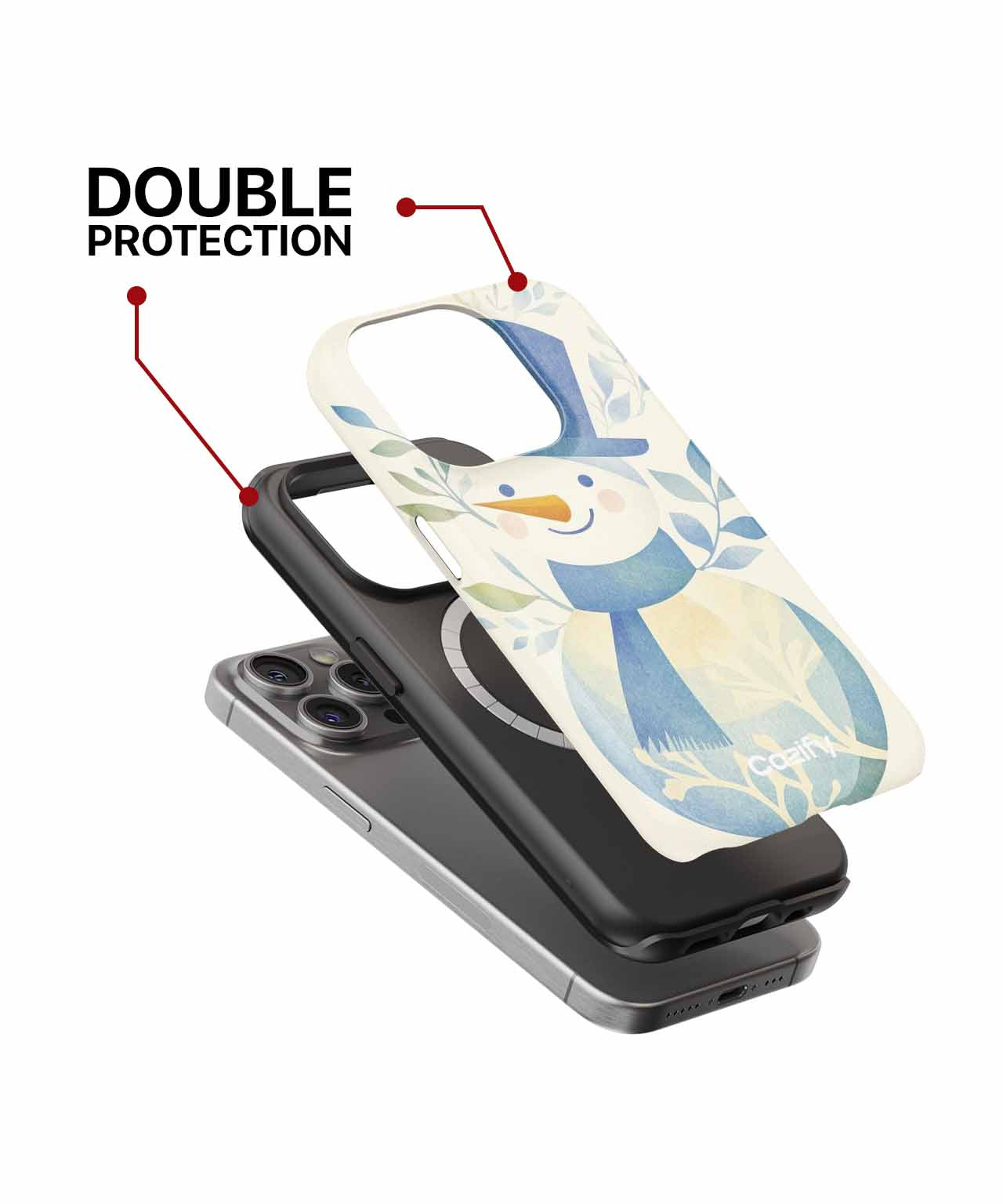 Charming Snowman Smiling in Winter Wonderland iPhone case Case Cazify - Delivery Canada