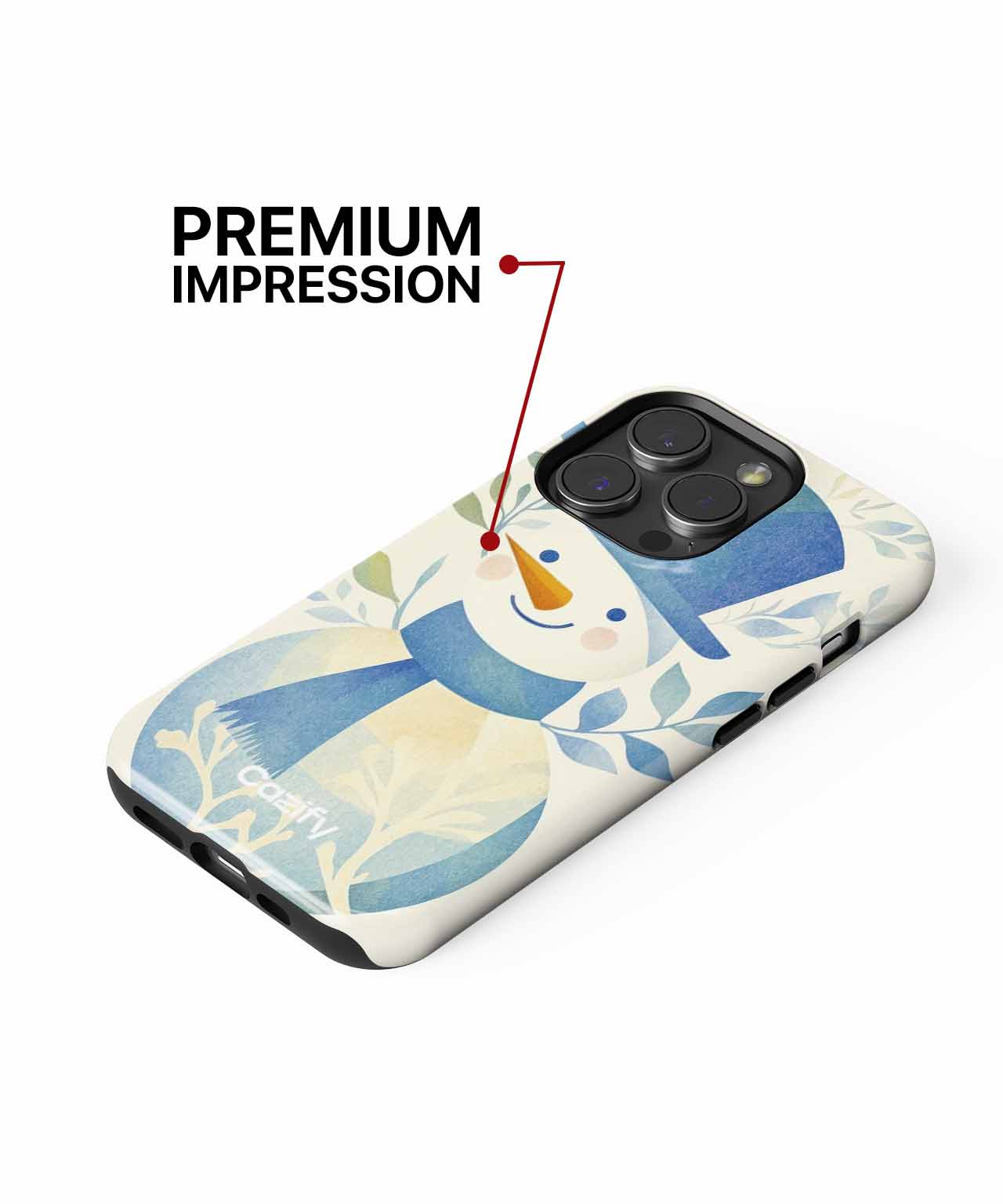 Charming Snowman Smiling in Winter Wonderland iPhone case Case Cazify - Delivery Canada