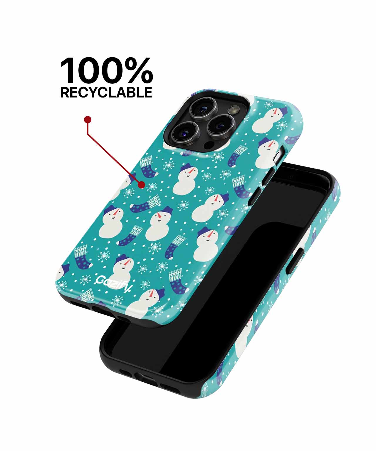 Charming Snowmen and Socks Dance iPhone case Case Cazify - Delivery Canada