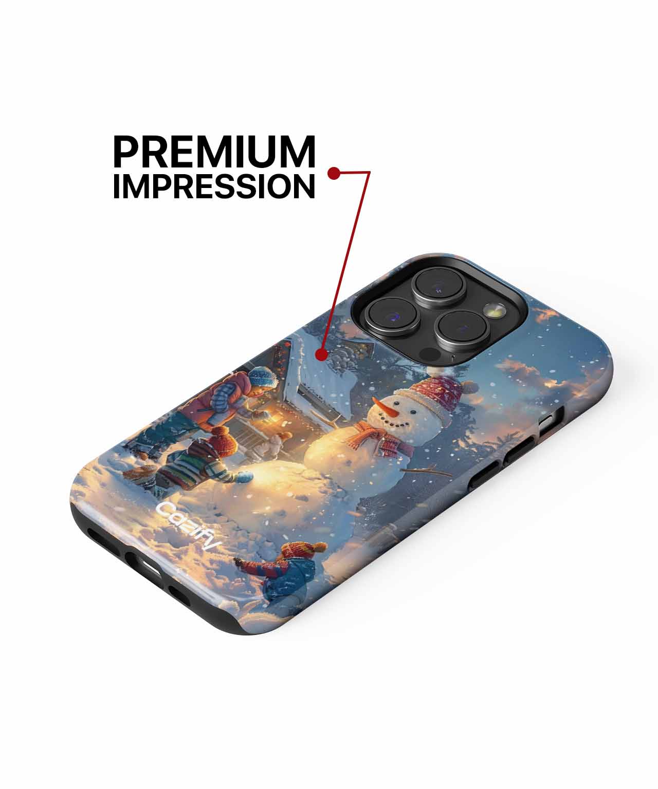 Charming Snowy Adventure with Friends iPhone case Case Cazify - Delivery Canada