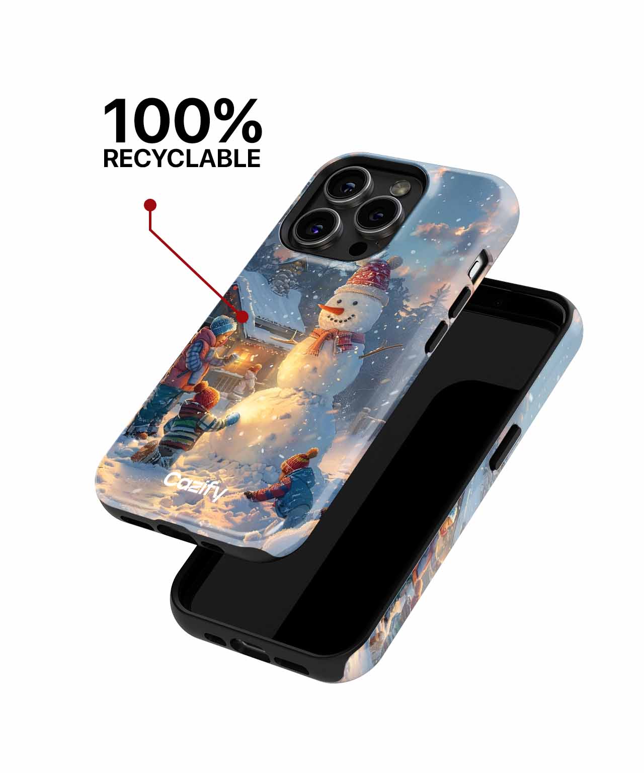 Charming Snowy Adventure with Friends iPhone case Case Cazify - Delivery Canada