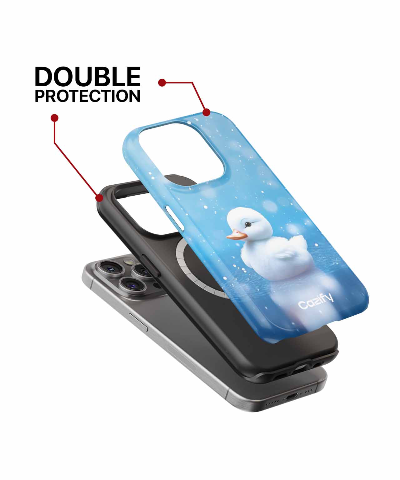 Charming Snowy Duckling on Ice iPhone case Case Cazify - Delivery Canada
