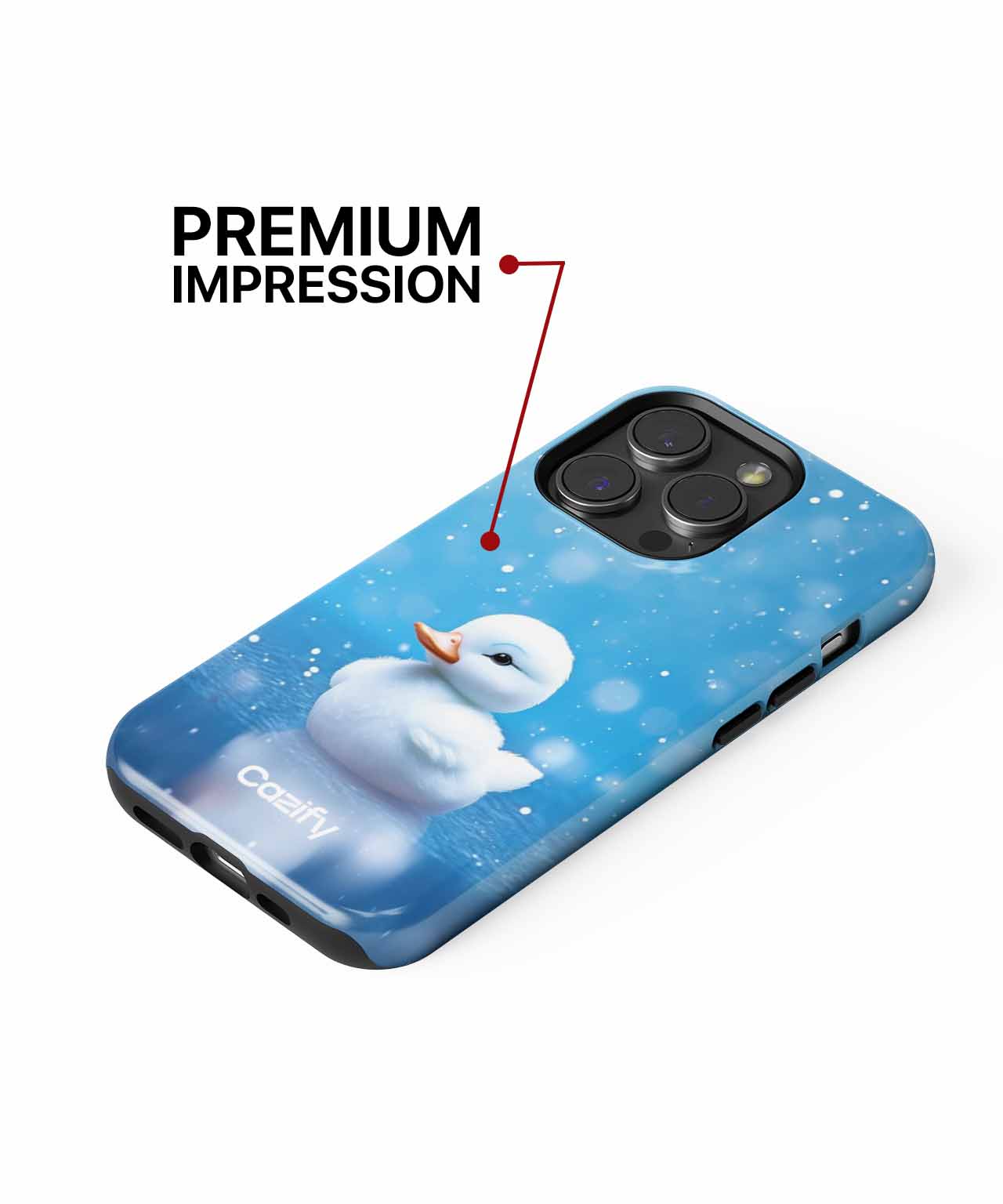 Charming Snowy Duckling on Ice iPhone case Case Cazify - Delivery Canada