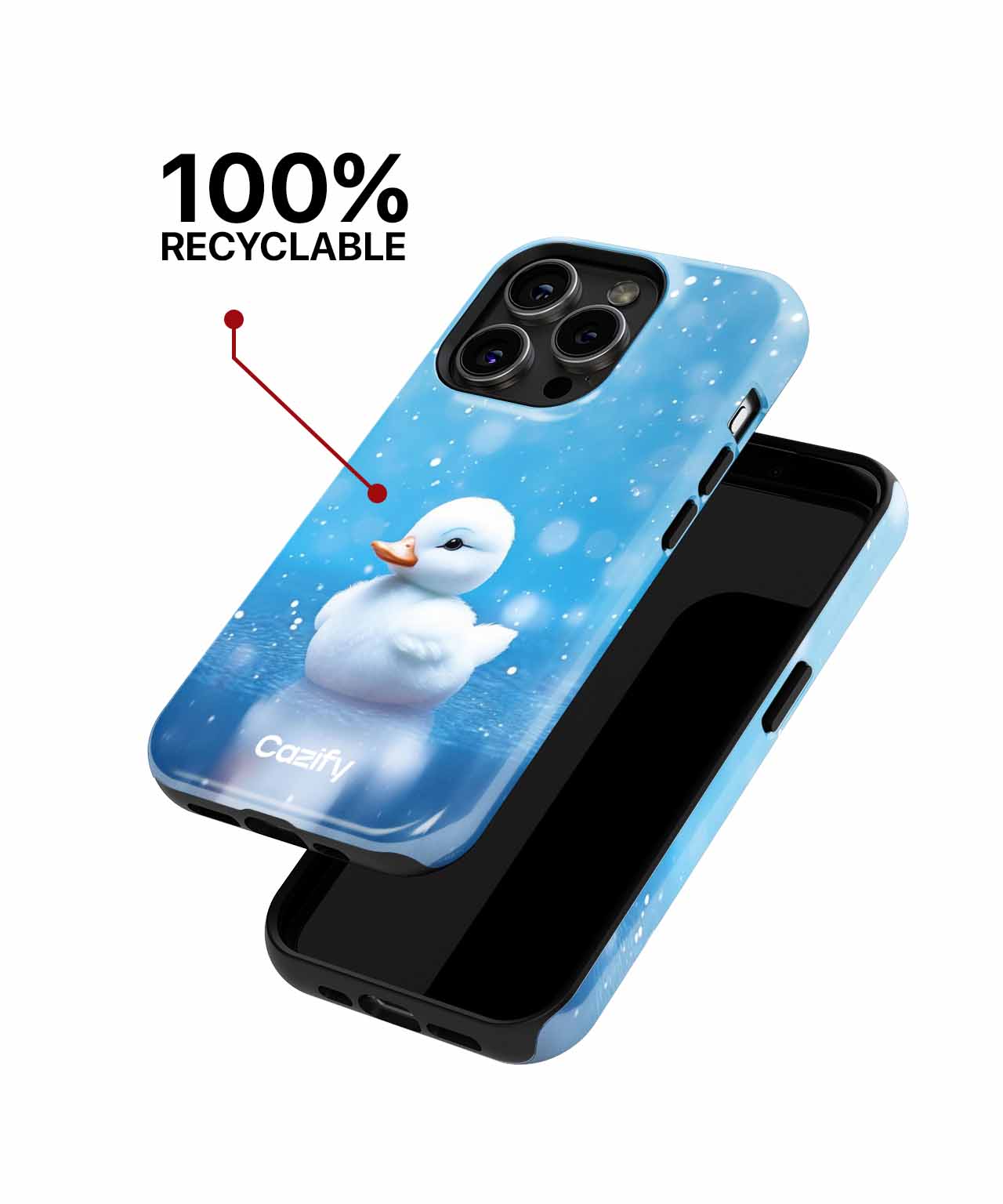 Charming Snowy Duckling on Ice iPhone case Case Cazify - Delivery Canada