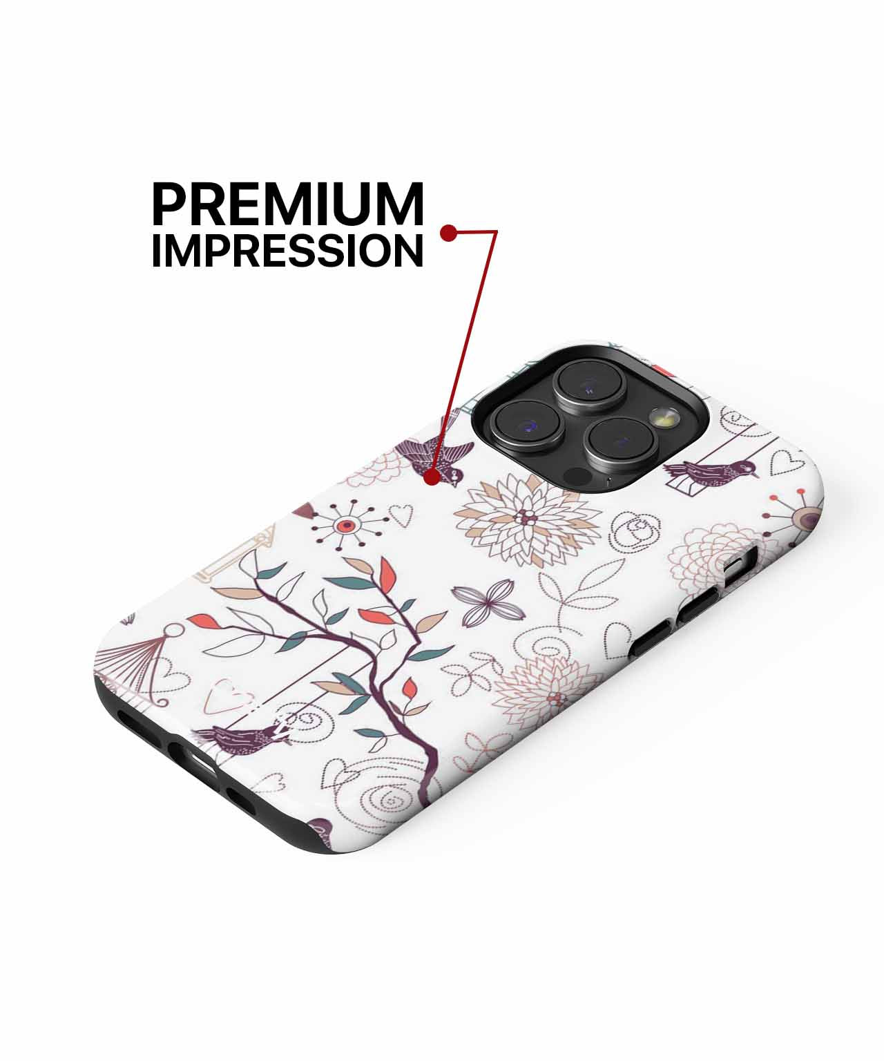Charming Whimsical Bird and Cage Design iPhone case Case Cazify - Delivery Canada
