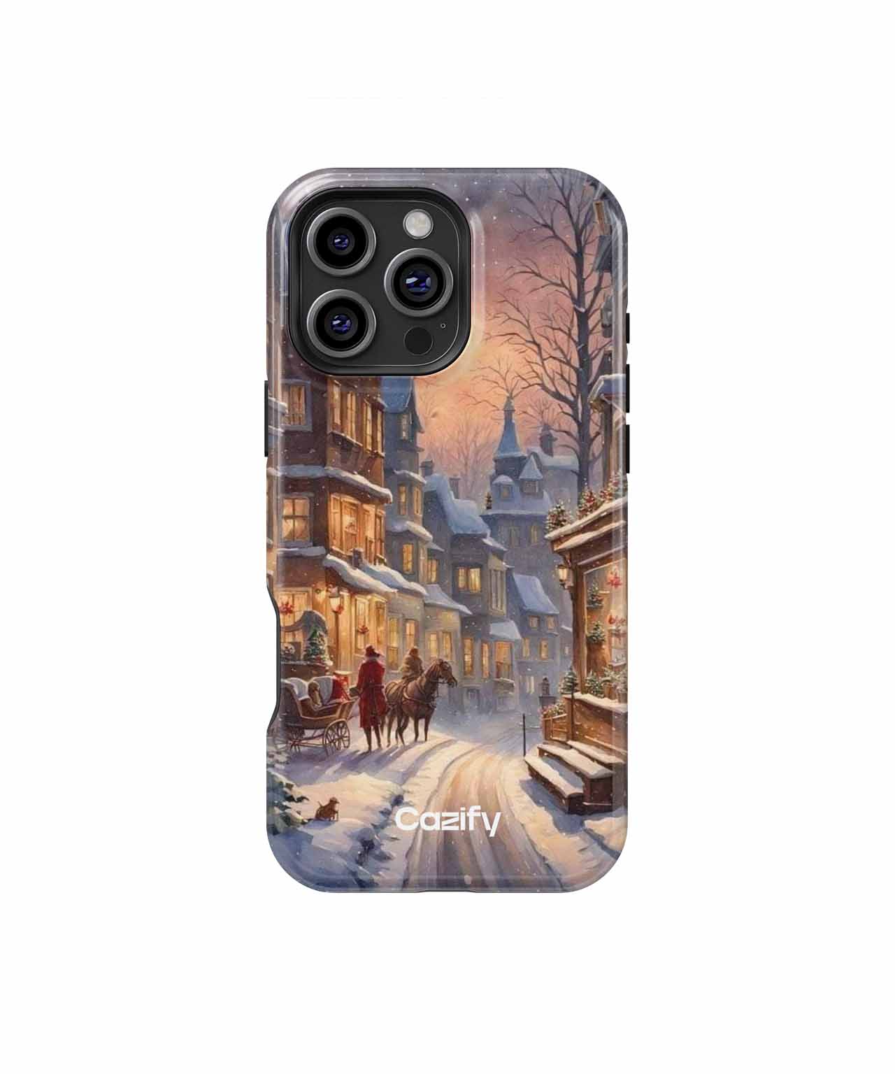 Charming Winter Evening in a Village iPhone case Case Cazify - Delivery Canada