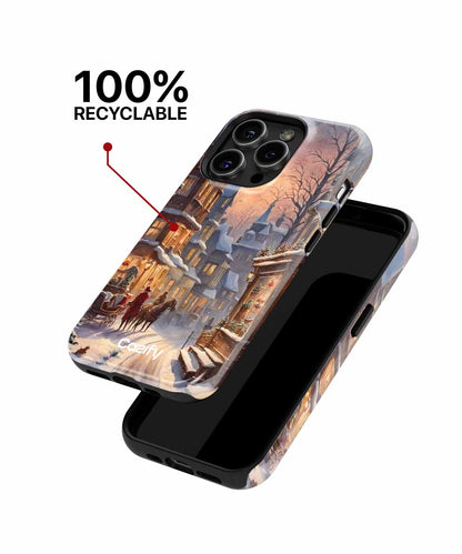 Charming Winter Evening in a Village iPhone case Case Cazify - Delivery Canada