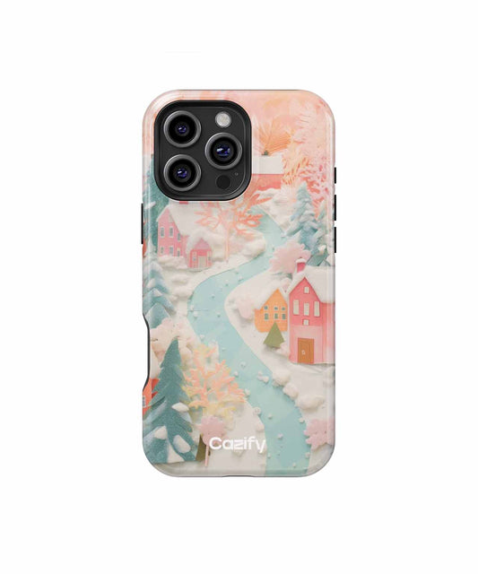 Charming Winter Village Dreamscape iPhone case Case Cazify - Delivery Canada