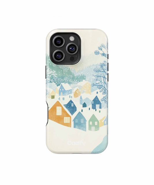 Charming Winter Village in Snow iPhone case Case Cazify - Delivery Canada
