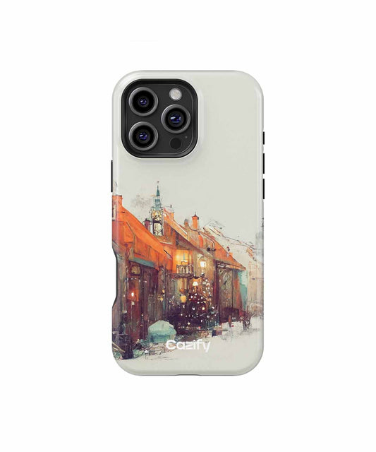Charming Winter Village with Twinkling Lights iPhone case Case Cazify - Delivery Canada