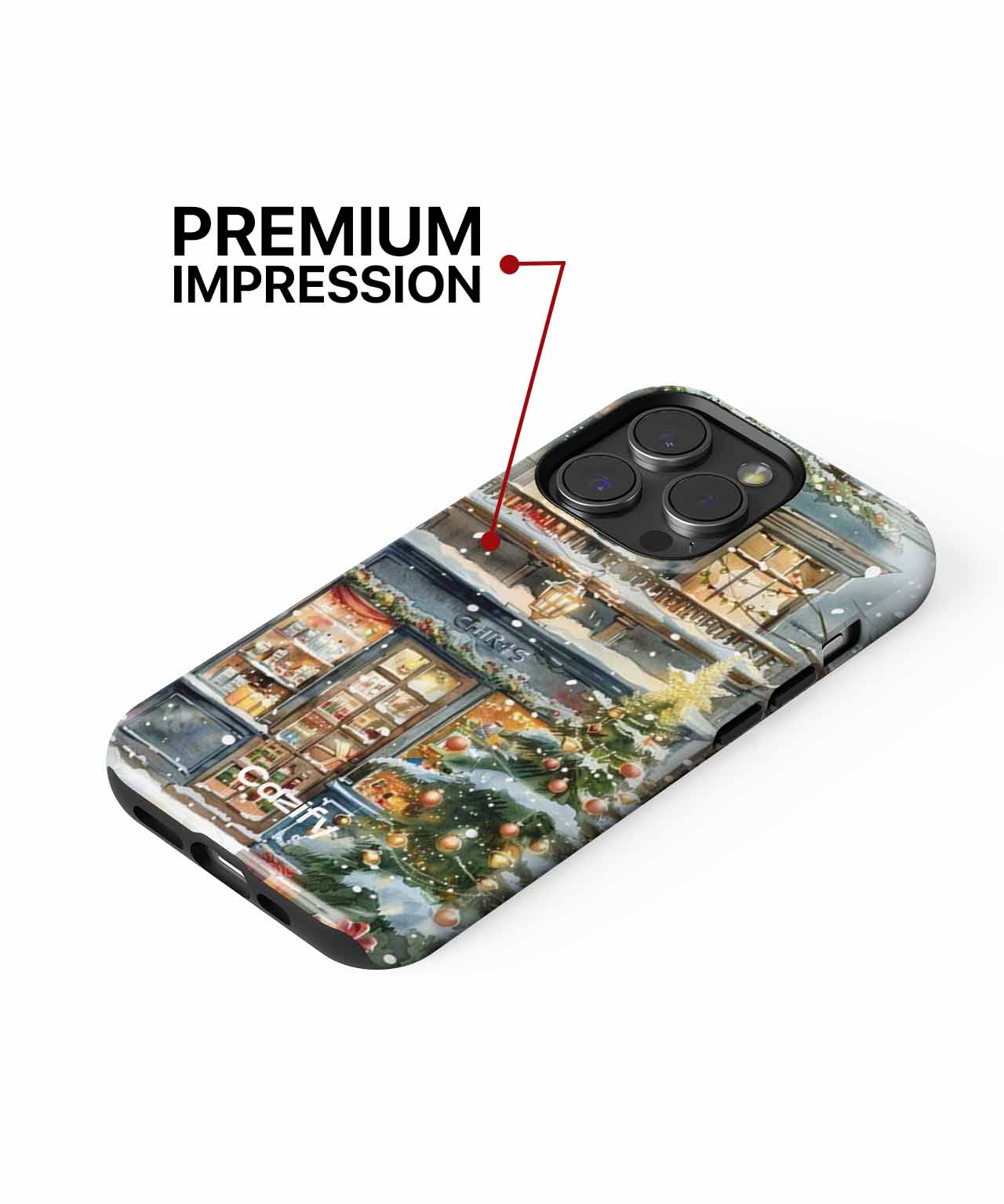 Charming Winter Wonderland Storefront iPhone case Case Cazify - Delivery Canada