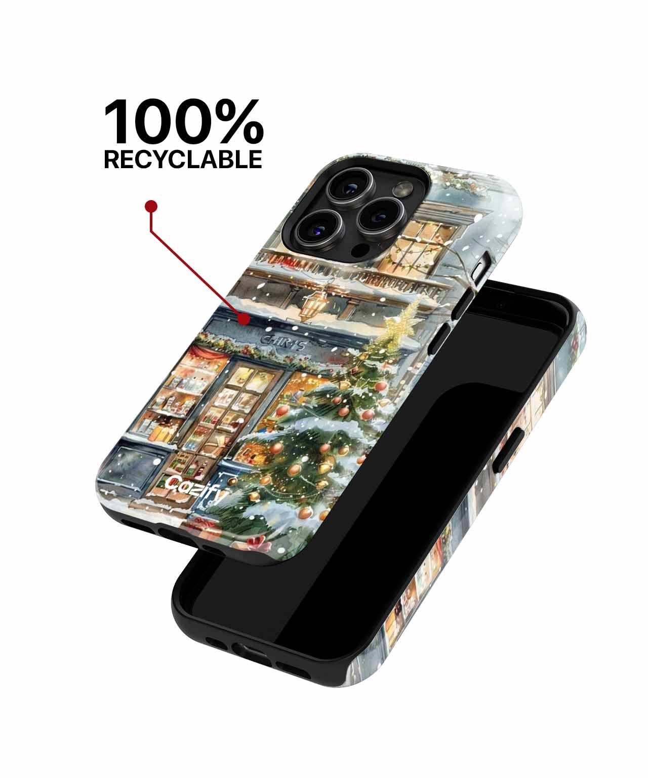 Charming Winter Wonderland Storefront iPhone case Case Cazify - Delivery Canada
