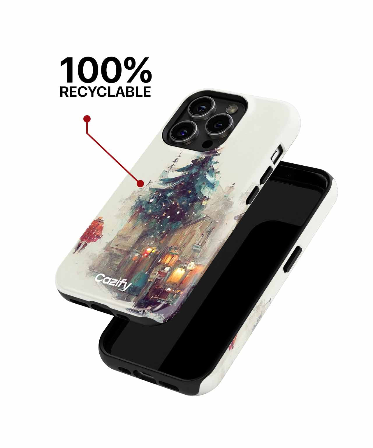 Charming Winter Wonderland with Festive Cheer iPhone case Case Cazify - Delivery Canada