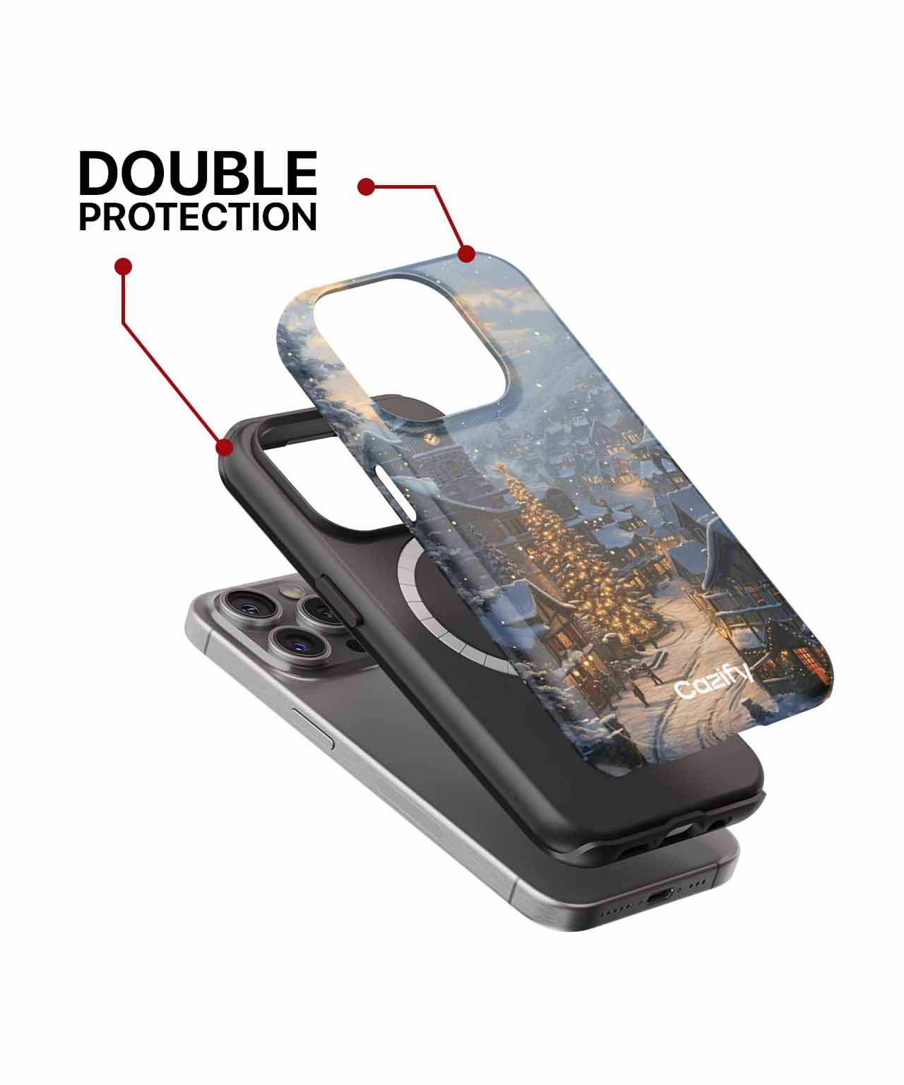 Charming Winter Wonderland with Twinkling Lights iPhone case Case Cazify - Delivery Canada
