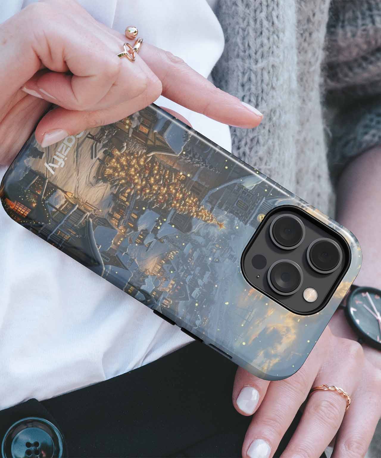 Charming Winter Wonderland with Twinkling Lights iPhone case Case Cazify - Delivery Canada