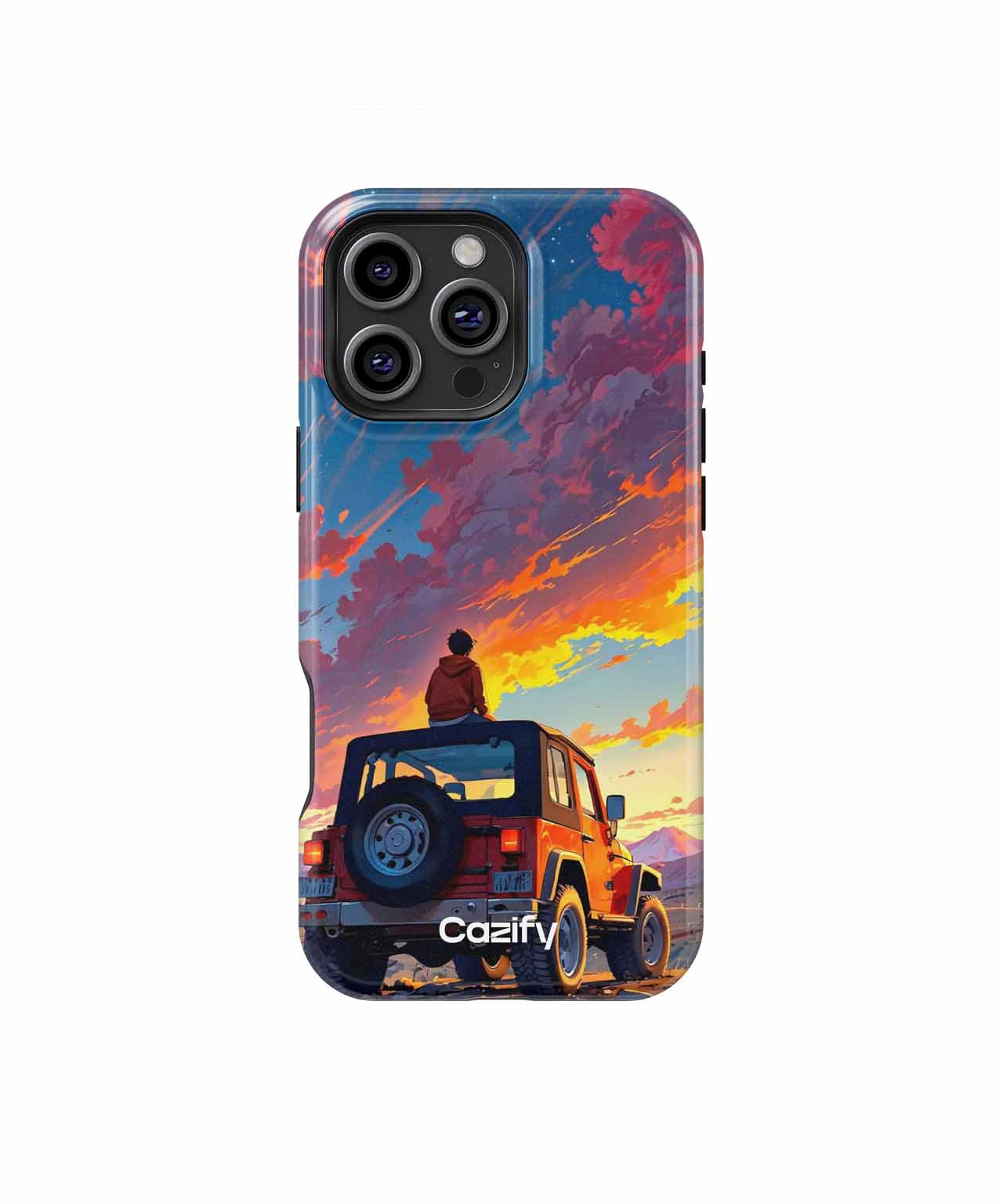 Chasing Magical Sunsets on a Jeep iPhone case Case Cazify - Delivery Canada