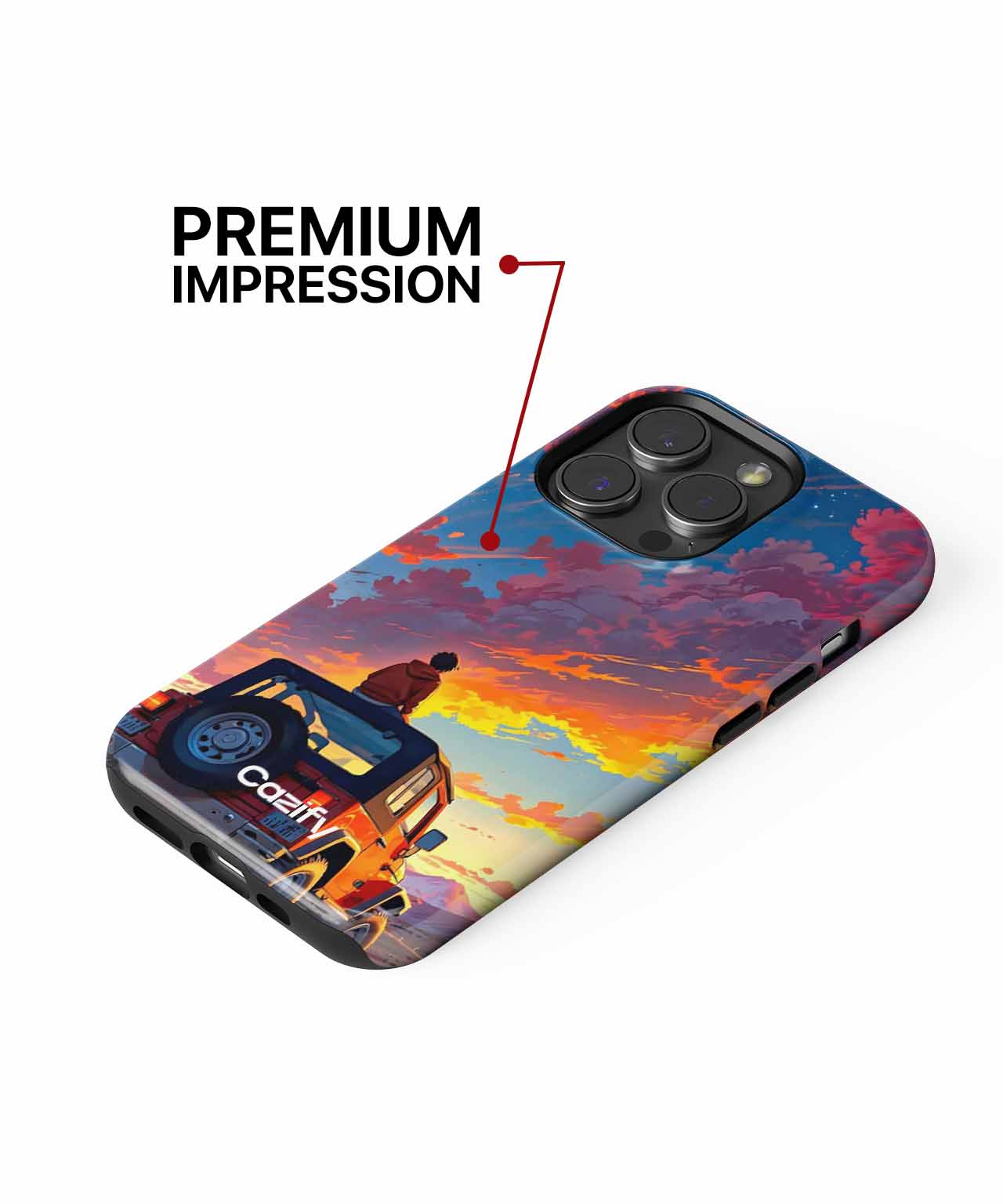 Chasing Magical Sunsets on a Jeep iPhone case Case Cazify - Delivery Canada