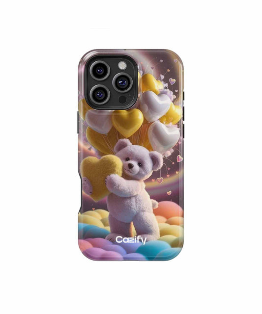 Cheerful Bear with Heart Balloons iPhone case Case Cazify - Delivery Canada