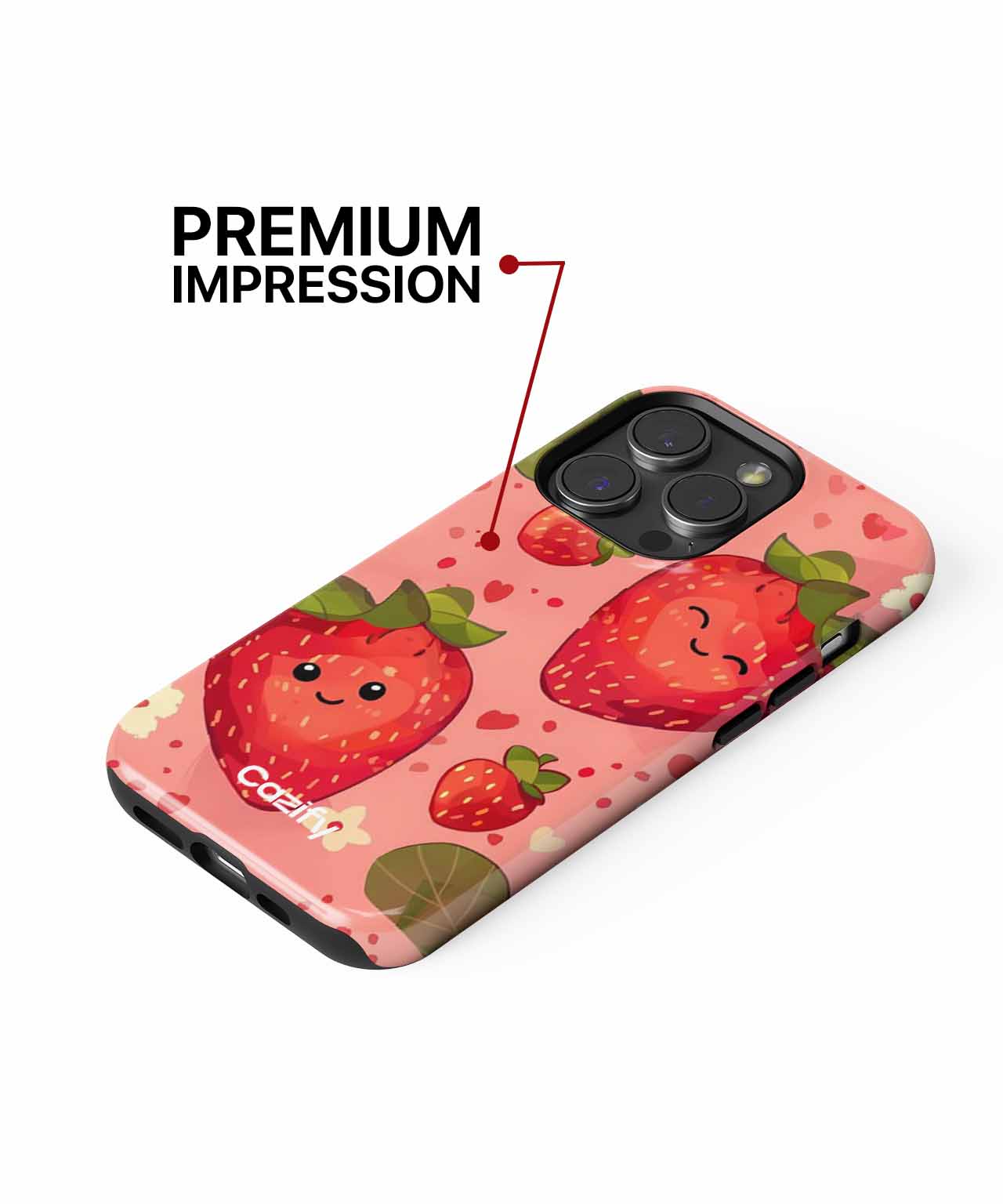 Cheerful Berry Friends on Pink iPhone case Case Cazify - Delivery Canada