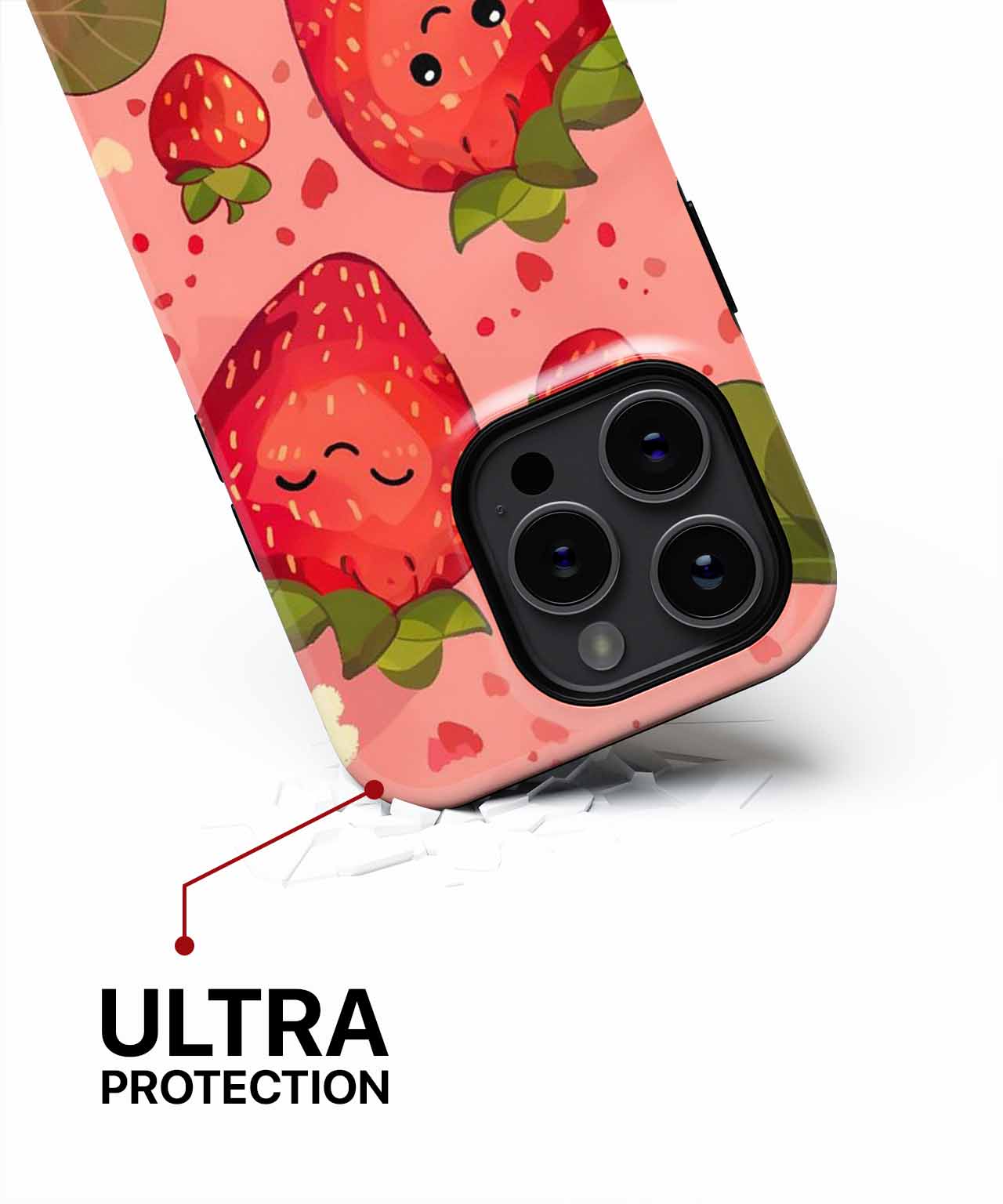 Cheerful Berry Friends on Pink iPhone case Case Cazify - Delivery Canada
