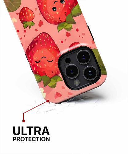 Cheerful Berry Friends on Pink iPhone case Case Cazify - Delivery Canada