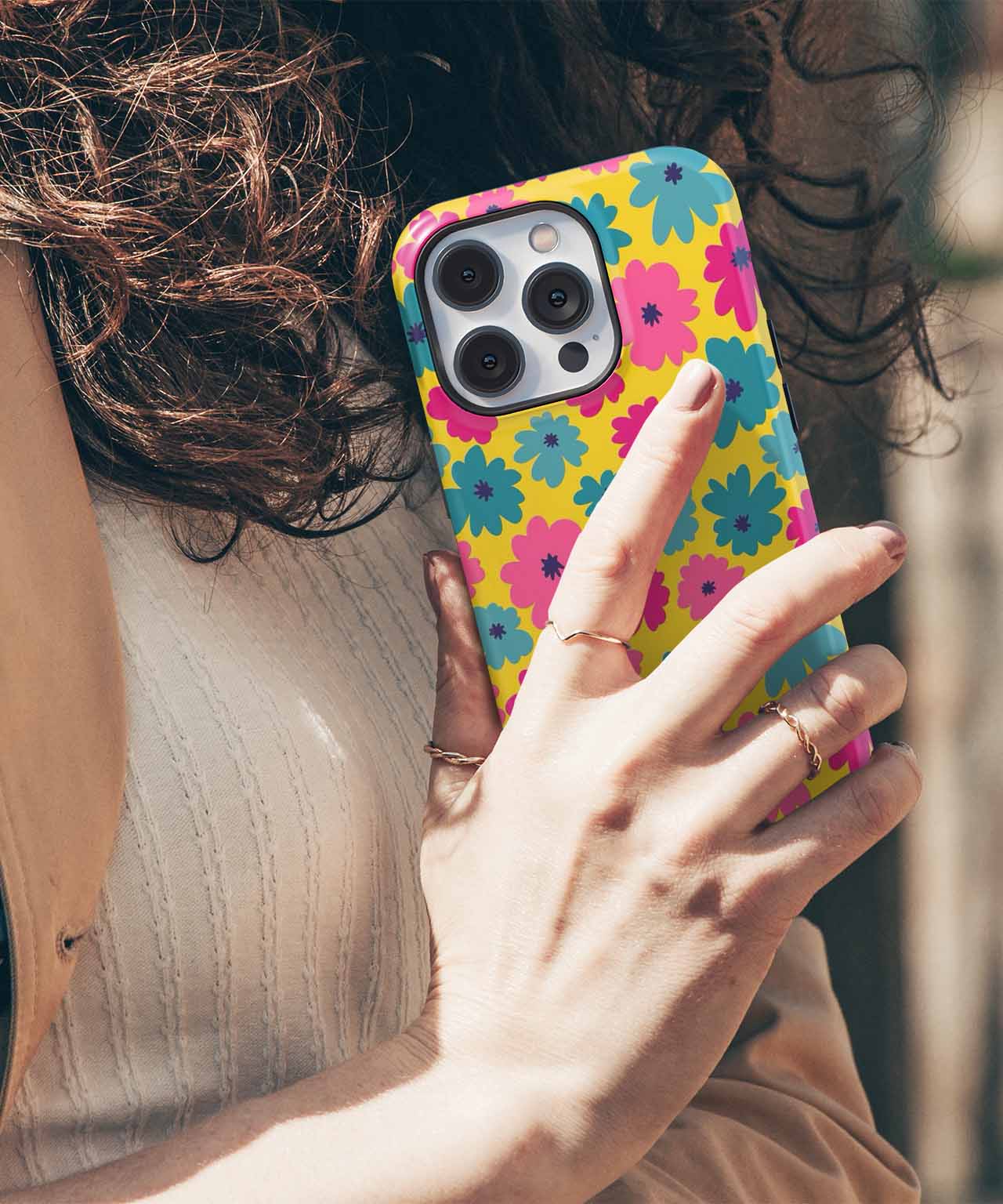 Cheerful Blossom Explosion of Colors iPhone case Case Cazify - Delivery Canada