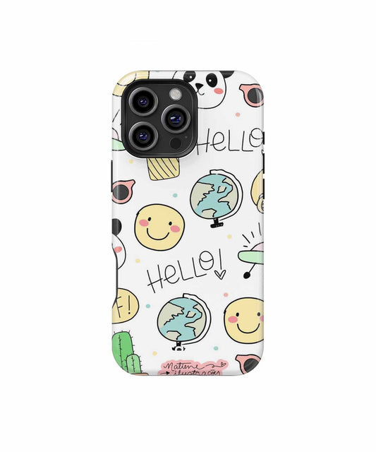 Cheerful Cacti and Cute Pandas Bonanza iPhone case Case Cazify - Delivery Canada