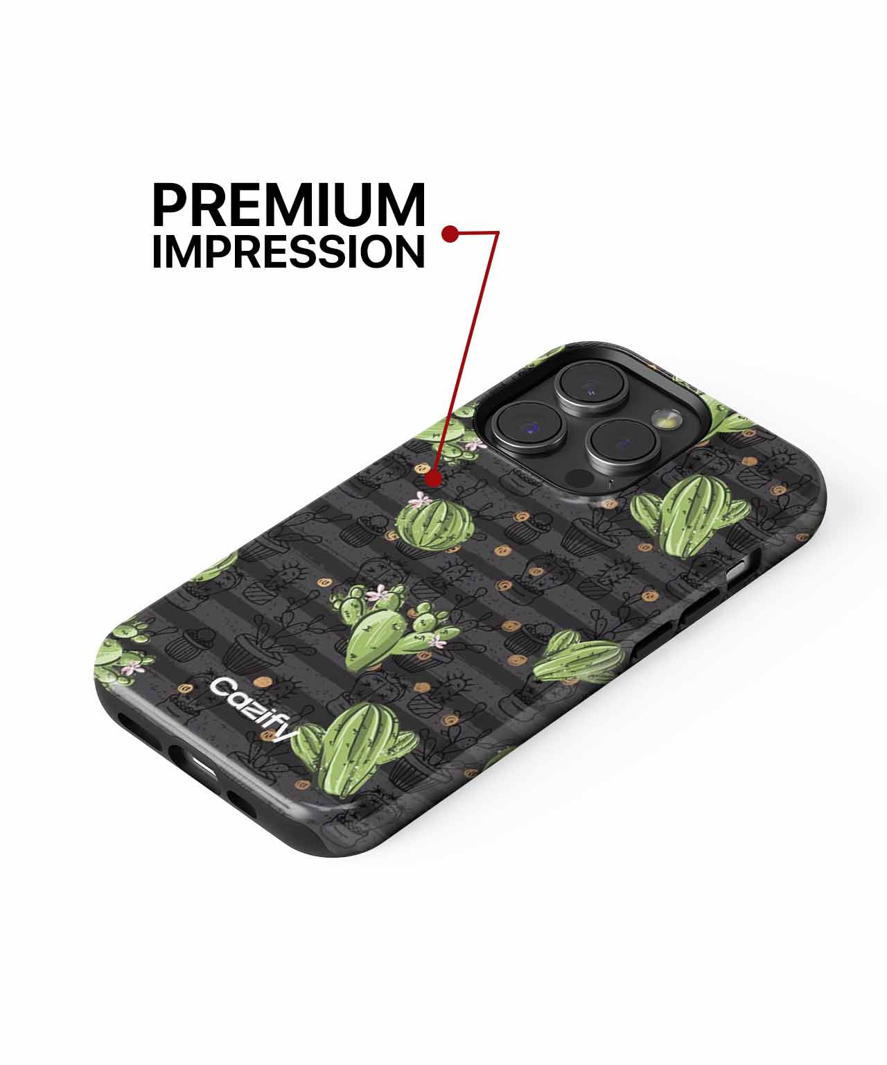 Cheerful Cacti Dancing in the Desert iPhone case Case Cazify - Delivery Canada