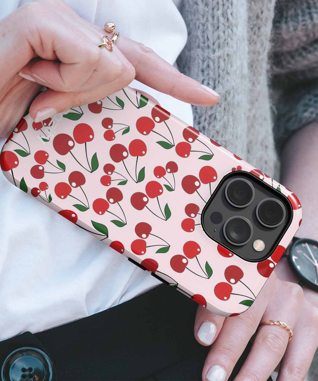 Cheerful Cherry Bliss Pattern iPhone case Case Cazify - Delivery Canada