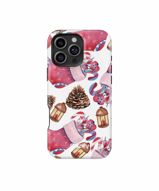 Cheerful Christmas Stockings Overflowing with Joy iPhone case Case Cazify - Delivery Canada