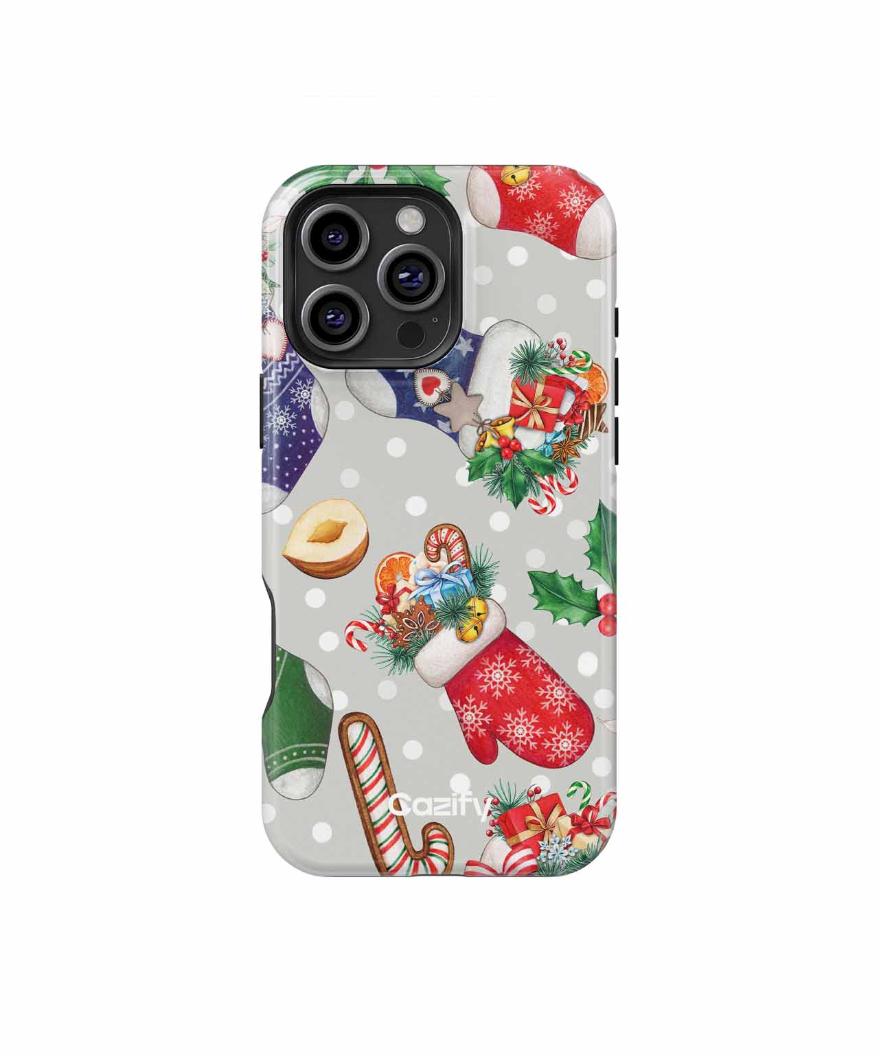 Cheerful Christmas Stockings with Treats iPhone case Case Cazify - Delivery Canada