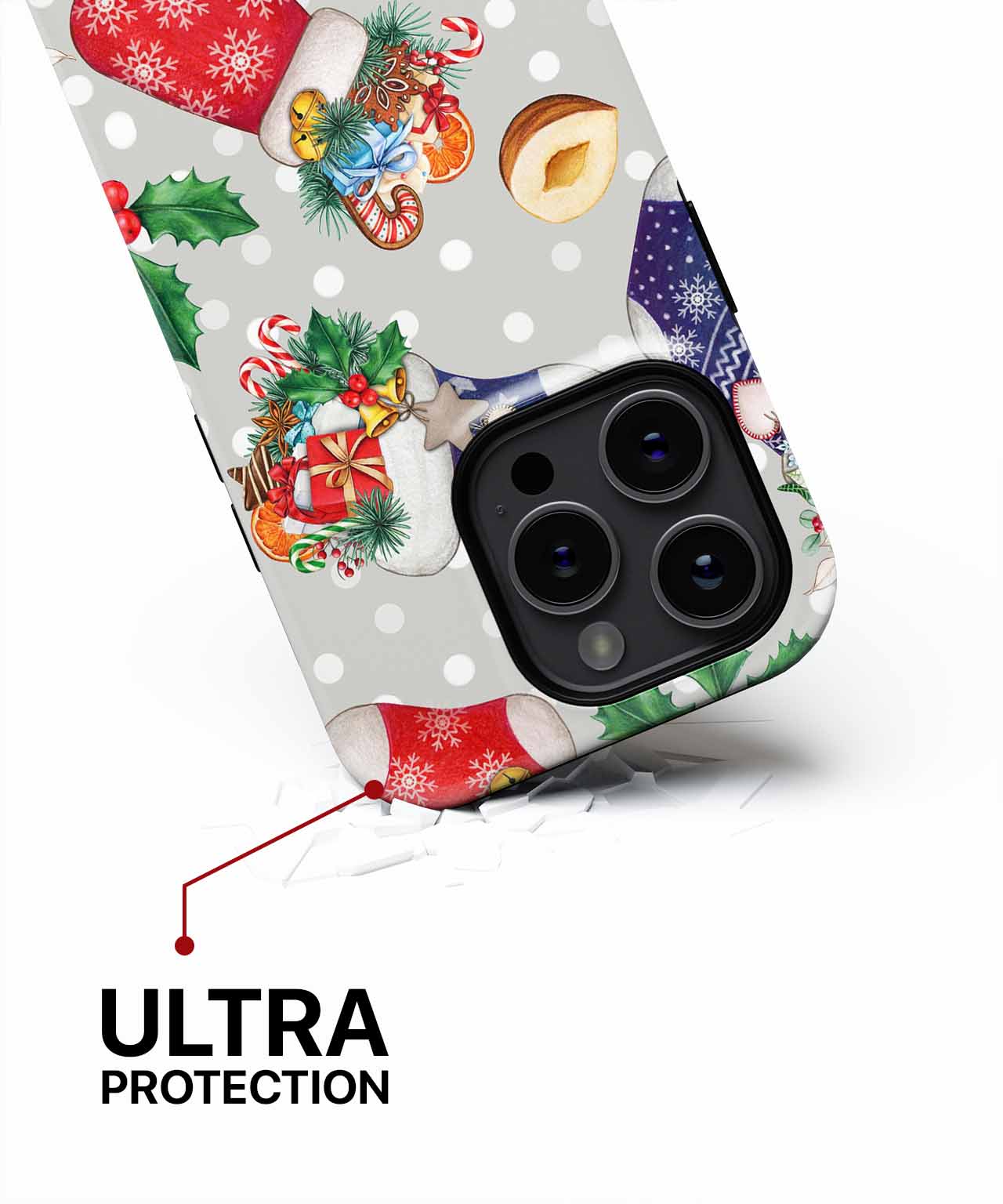 Cheerful Christmas Stockings with Treats iPhone case Case Cazify - Delivery Canada