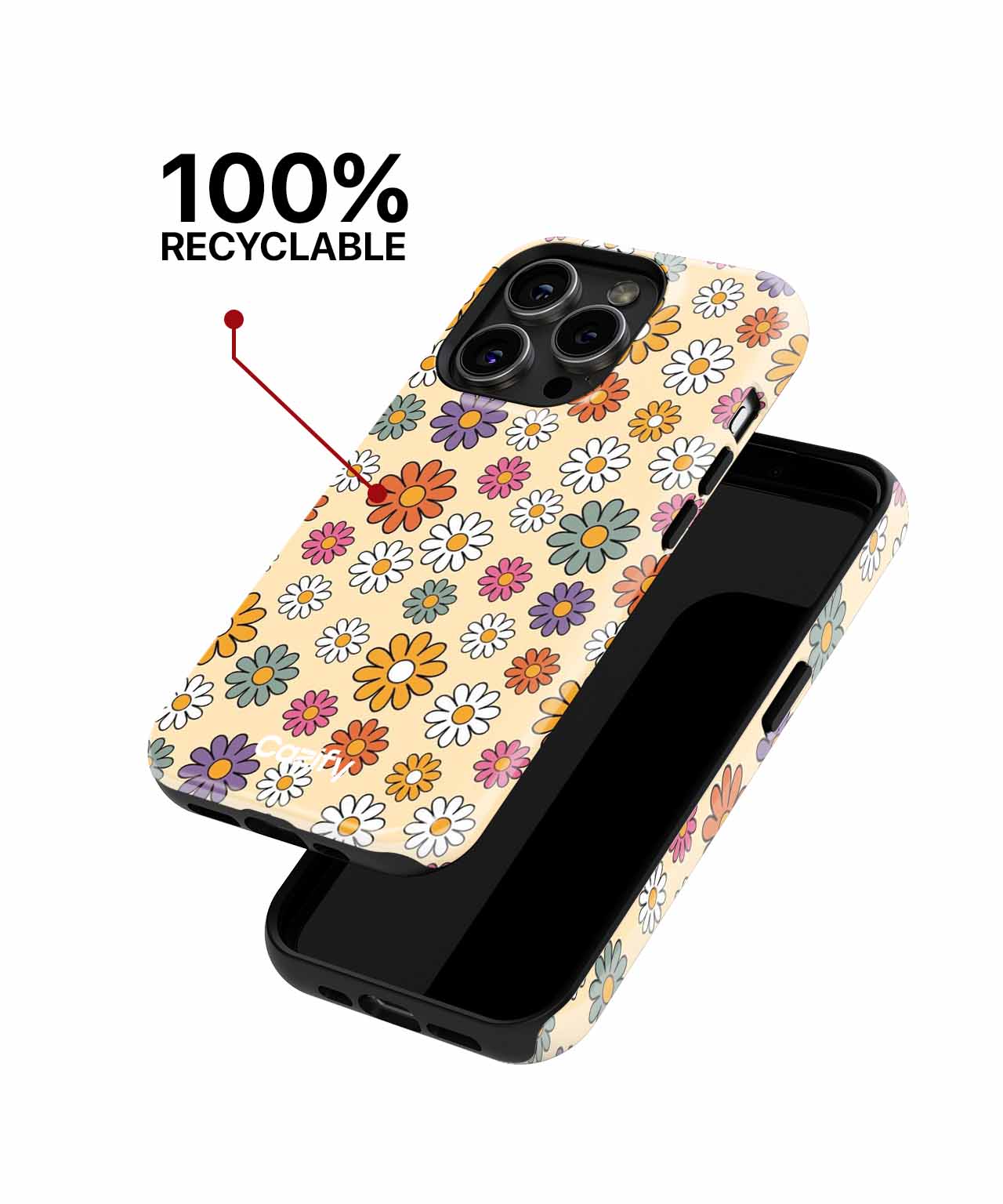 Cheerful Colorful Flower Power Pattern iPhone case Case Cazify - Delivery Canada