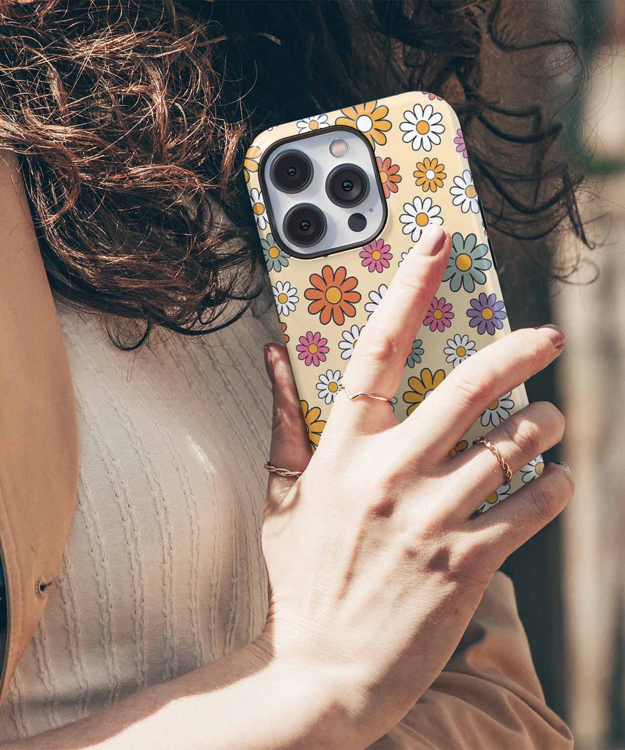 Cheerful Colorful Flower Power Pattern iPhone case Case Cazify - Delivery Canada