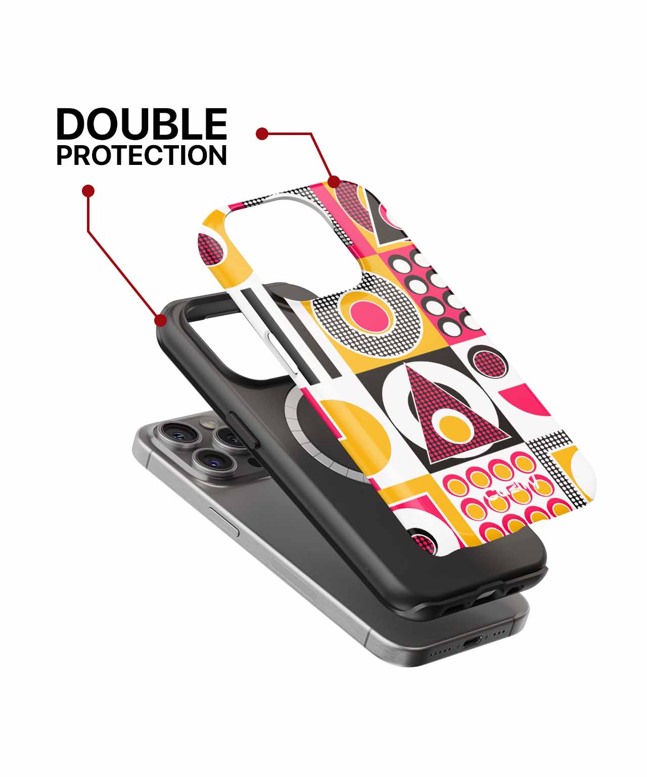 Cheerful Colorful Geometric Patterns iPhone case Case Cazify - Delivery Canada
