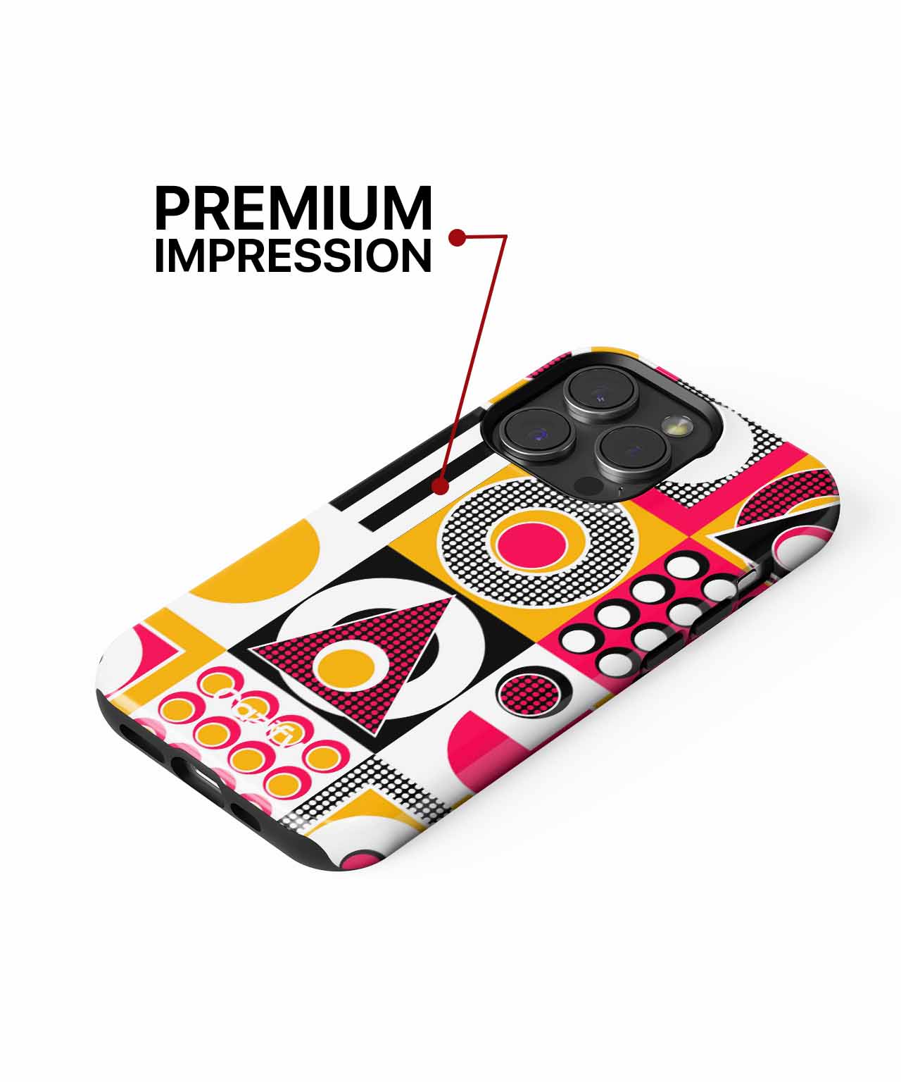 Cheerful Colorful Geometric Patterns iPhone case Case Cazify - Delivery Canada