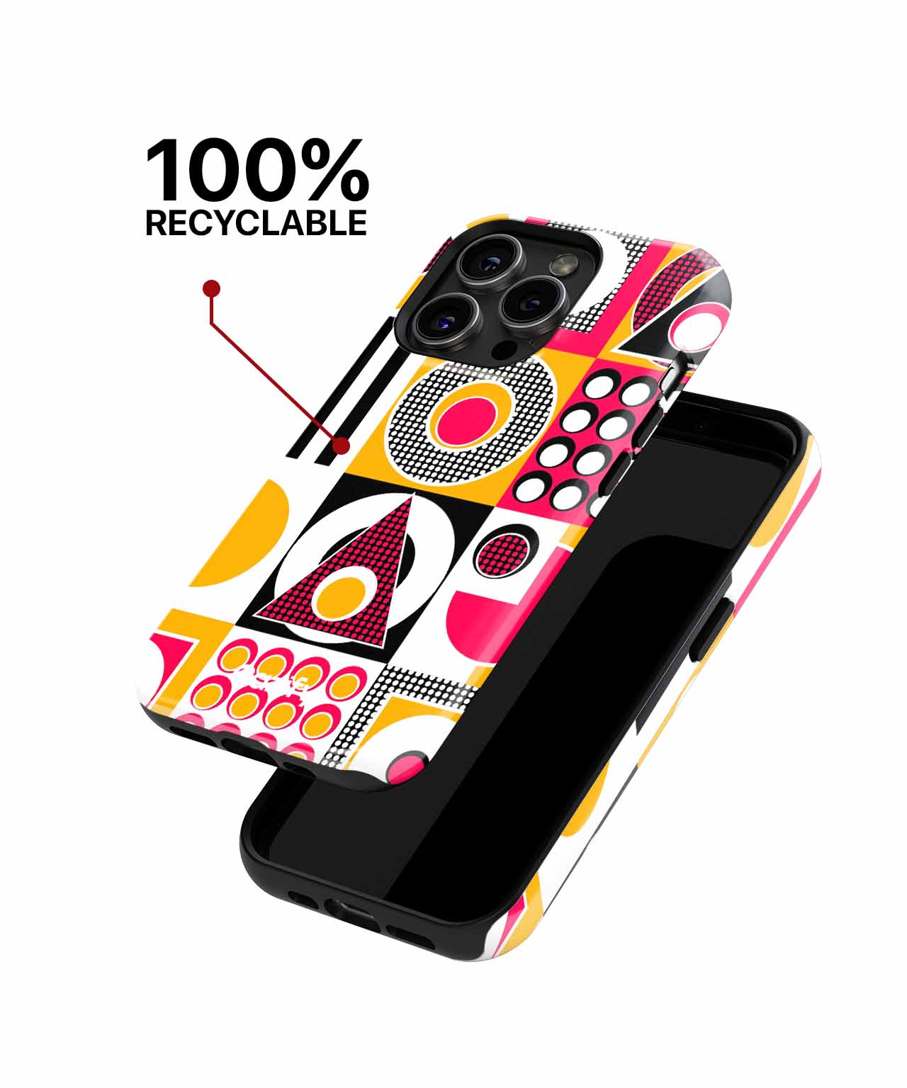Cheerful Colorful Geometric Patterns iPhone case Case Cazify - Delivery Canada