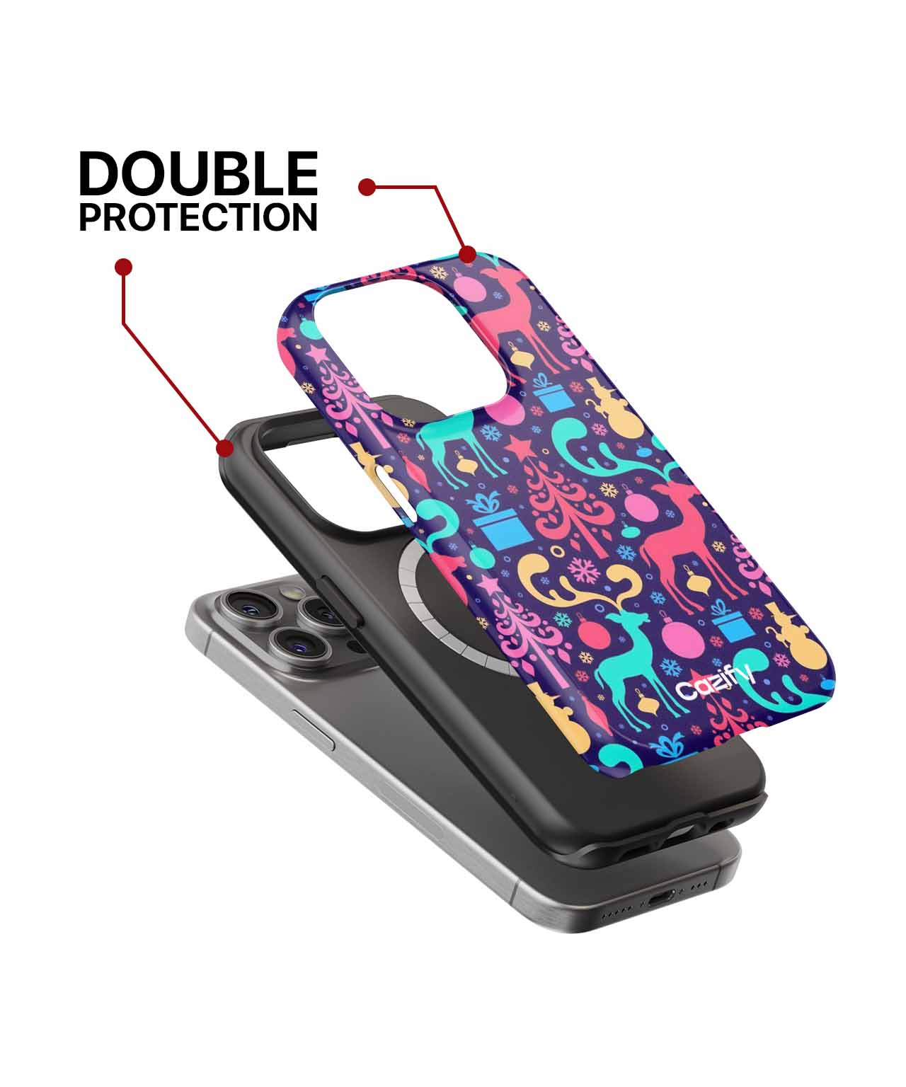 Cheerful Colorful Holiday Wonderland iPhone case Case Cazify - Delivery Canada