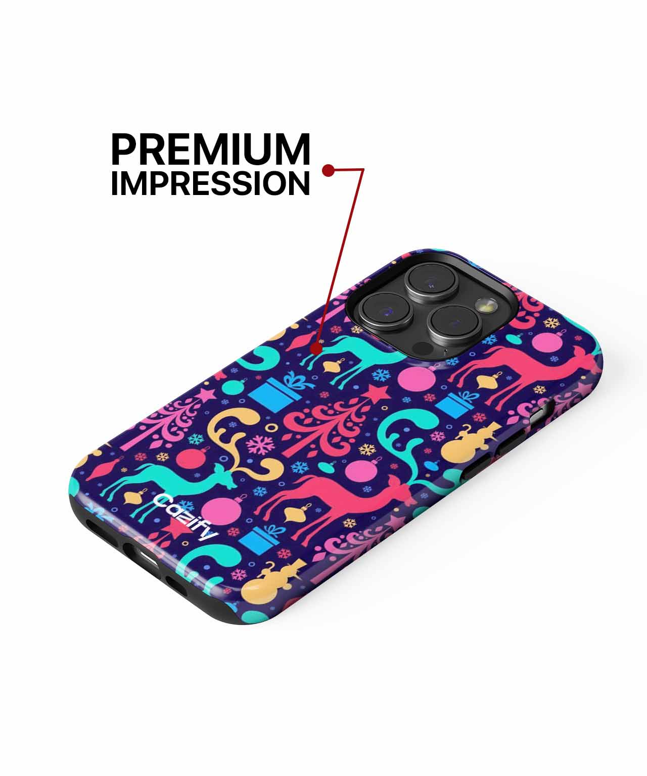 Cheerful Colorful Holiday Wonderland iPhone case Case Cazify - Delivery Canada